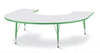 Jonticraft Berries® Horseshoe Activity Table - 66" X 60", A-height - Gray/Green/Green