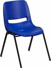 Flash Furniture 14" Student Stack Chair Navy with Black Frame