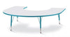 Jonticraft Berries® Horseshoe Activity Table - 66" X 60", A-height - Gray/Blue/Blue