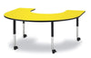 Jonticraft Berries® Horseshoe Activity Table - 66" X 60", Mobile - Yellow/Black/Black