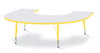 Jonticraft Berries® Horseshoe Activity Table - 66" X 60", A-height - Gray/Yellow/Yellow