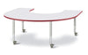Jonticraft Berries® Horseshoe Activity Table - 66" X 60", Mobile - Gray/Green/Gray