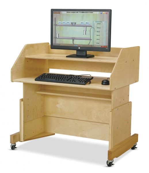 Jonti-CraftÂ® Apollo Single Computer Desk - White Top