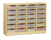 MapleWaveÂ® 24 Paper-Tray Mobile Storage - with Clear Paper-Trays