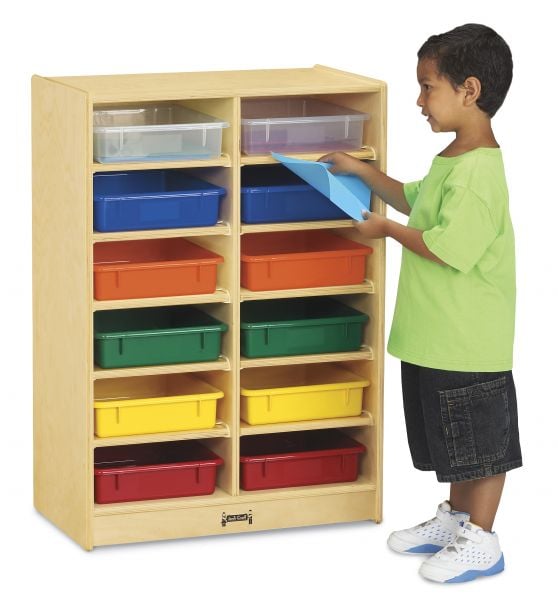 Jonti-CraftÂ® 24 Paper-Tray Mobile Storage - with Colored Paper-Trays
