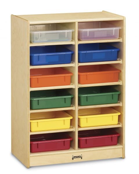 Jonti-CraftÂ® 24 Paper-Tray Mobile Storage - with Clear Paper-Trays