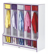 Rainbow AccentsÂ® 5 Section Coat Locker with Step - Teal