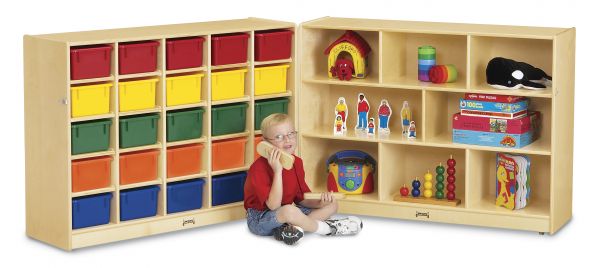 Jonti-CraftÂ® 25 Cubbie-Tray Mobile Fold-n-Lock - with Colored Trays