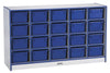 Rainbow AccentsÂ® 20 Cubbie-Tray Mobile Storage - with Trays - Blue