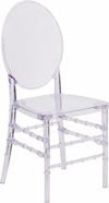 FLASH ELEGANCE CRYSTAL ICE STACKING FLORENCE CHAIR