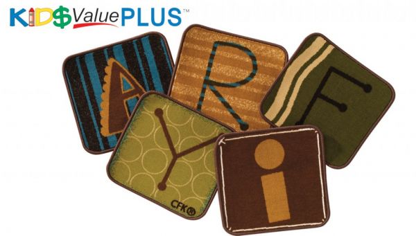 Carpets for Kids Toddler Alphabet Blocks Kit - Nature