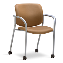 SITWELL Connect C-14 Guest Chair/Casters C-14-C-SLV-SILVER ARM