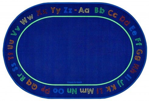 Carpets for Kids Chalk & Play Literacy 8' x 12' Oval