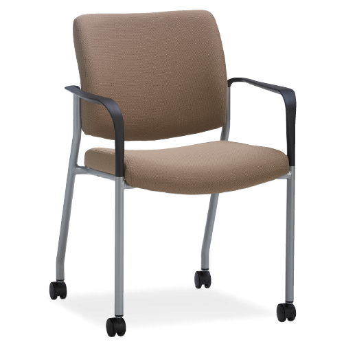 SITWELL Anywhere Guest Chair Fabric A-14-C BLK Arm/SIL Frame