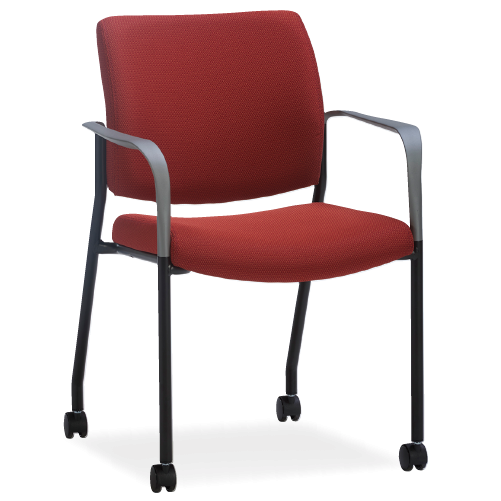 SITWELL Anywhere Guest Chair Fabric A-14-C SIL Arm/BLK Frame