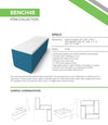 Fomcore Ottoman Bench48- 18x48x18H- fabric/vinyl