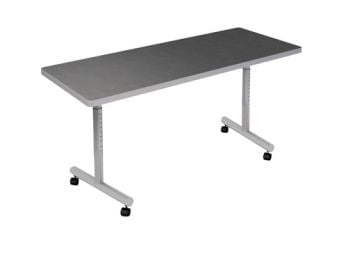 Interior Concepts, Motion Table, T-Leg, Casters, Height Adjustable-Pin Clip, 30d x96w x26-35h