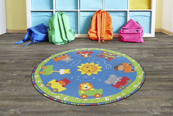 FLAGSHIP Cutie Train Nursery School Rug 10' RND