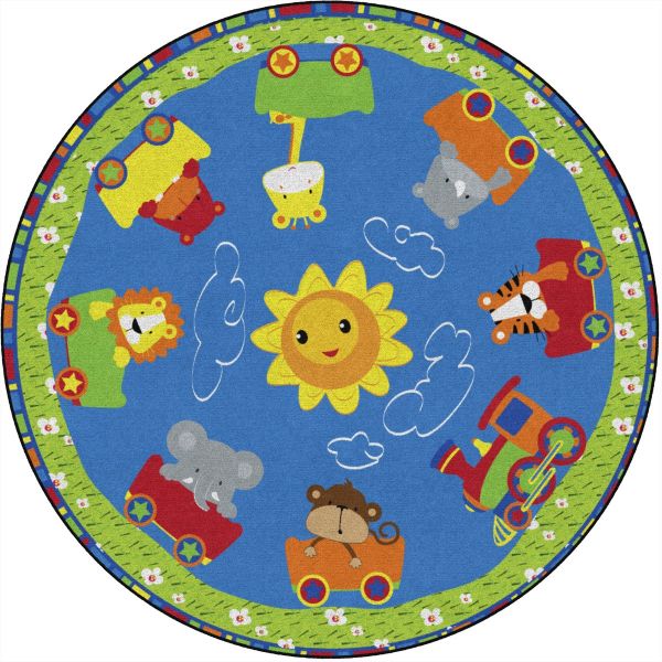 FLAGSHIP Cutie Train Nursery School Rug 10' RND