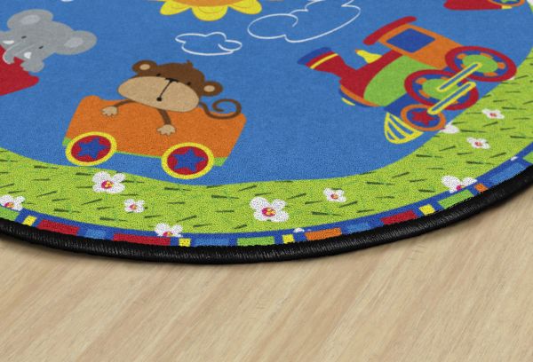 FLAGSHIP Cutie Train Nursery School Rug 10' RND