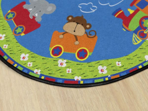 FLAGSHIP Cutie Train Nursery School Rug 10' RND