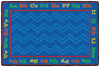 FLAGSHIP BLUE CHEVRON MAT 3'x2'