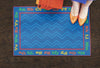 FLAGSHIP BLUE CHEVRON MAT 3'x2'