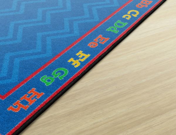 FLAGSHIP BLUE CHEVRON MAT 3'x2'