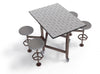 Palmer Hamilton 4 Seat Rally Table with Smartedge (No drip) top, wooden seats and casters