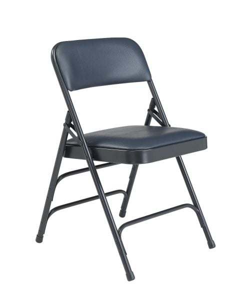 NPSÂ® 1300 Series Premium Vinyl Upholstered Triple Brace Double Hinge Folding Chair,