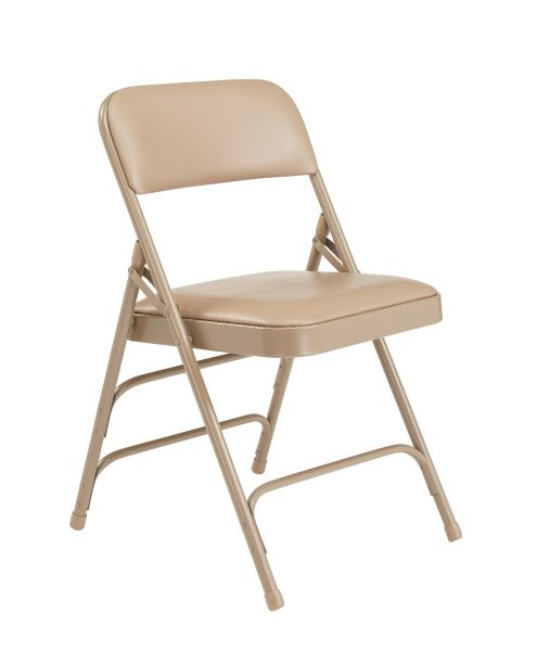 NPSÂ® 1300 Series Premium Vinyl Upholstered Triple Brace Double Hinge Folding Chair,